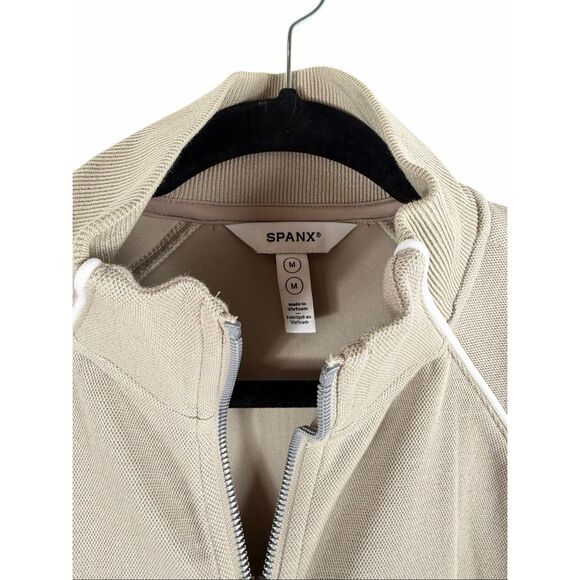 SPANX® AirEssentials Pique Full Zip Track Jacket- Ashwood- M - Picture 5 of 9